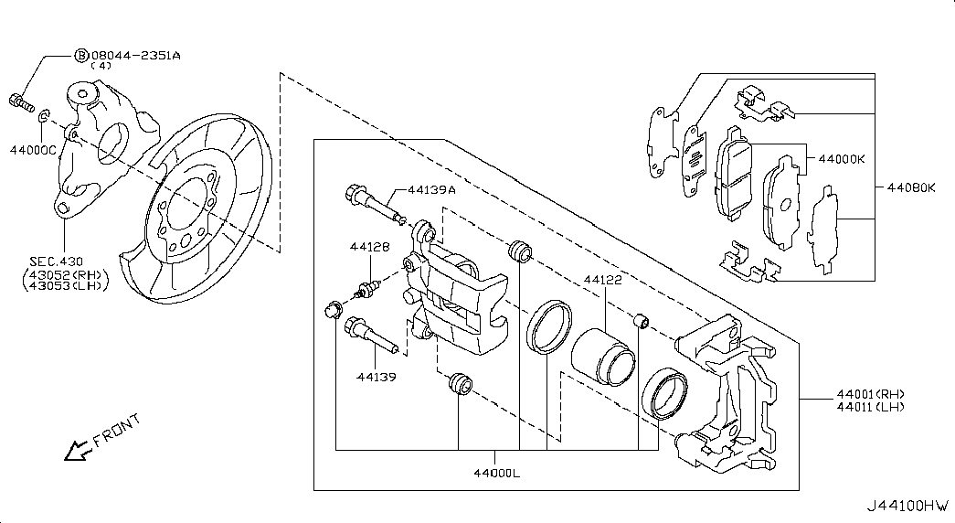 NISSAN D4060 EG50C - Əyləc altlığı dəsti, əyləc diski furqanavto.az