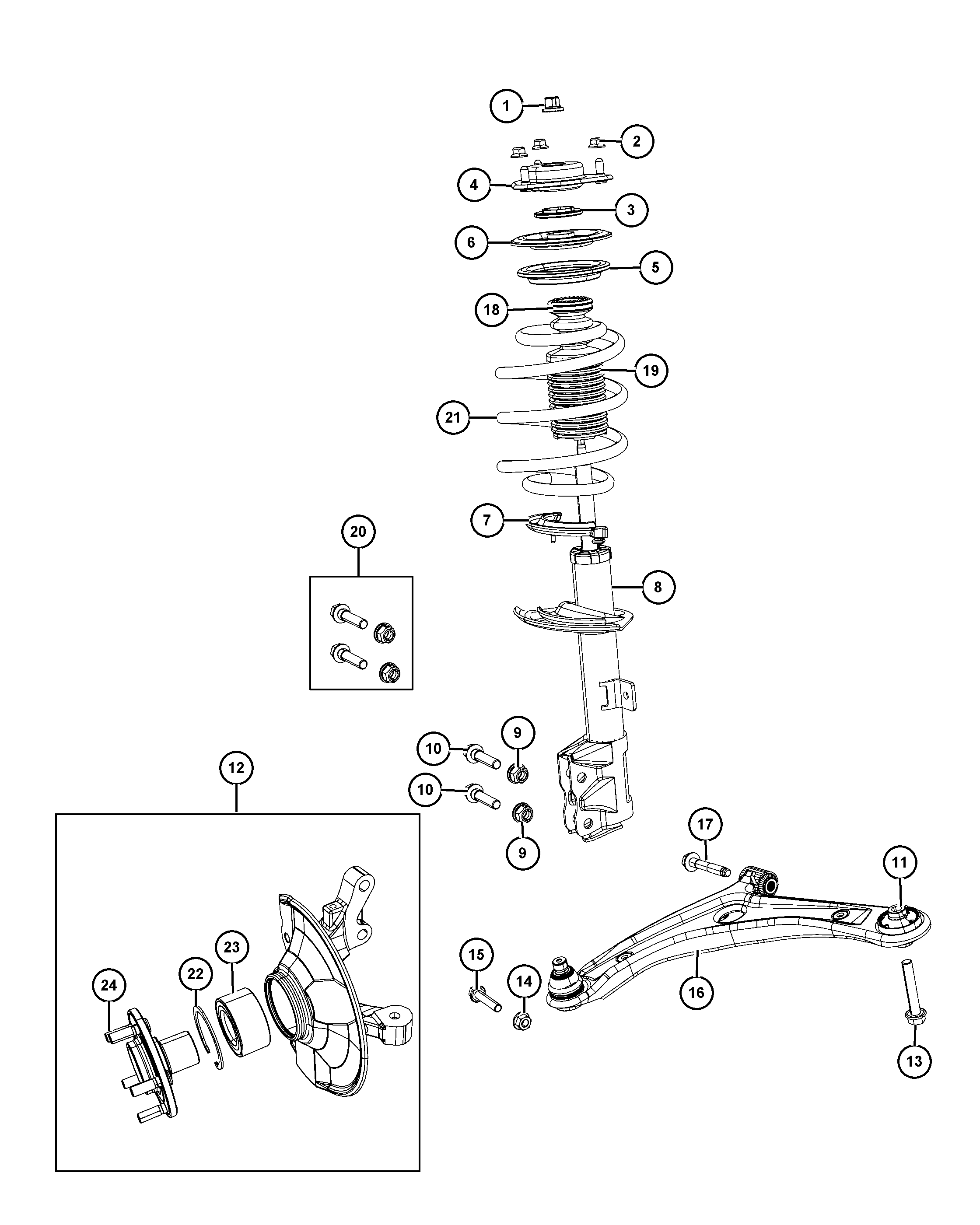 Chrysler MU15 9002 - Təkər dirəyi furqanavto.az