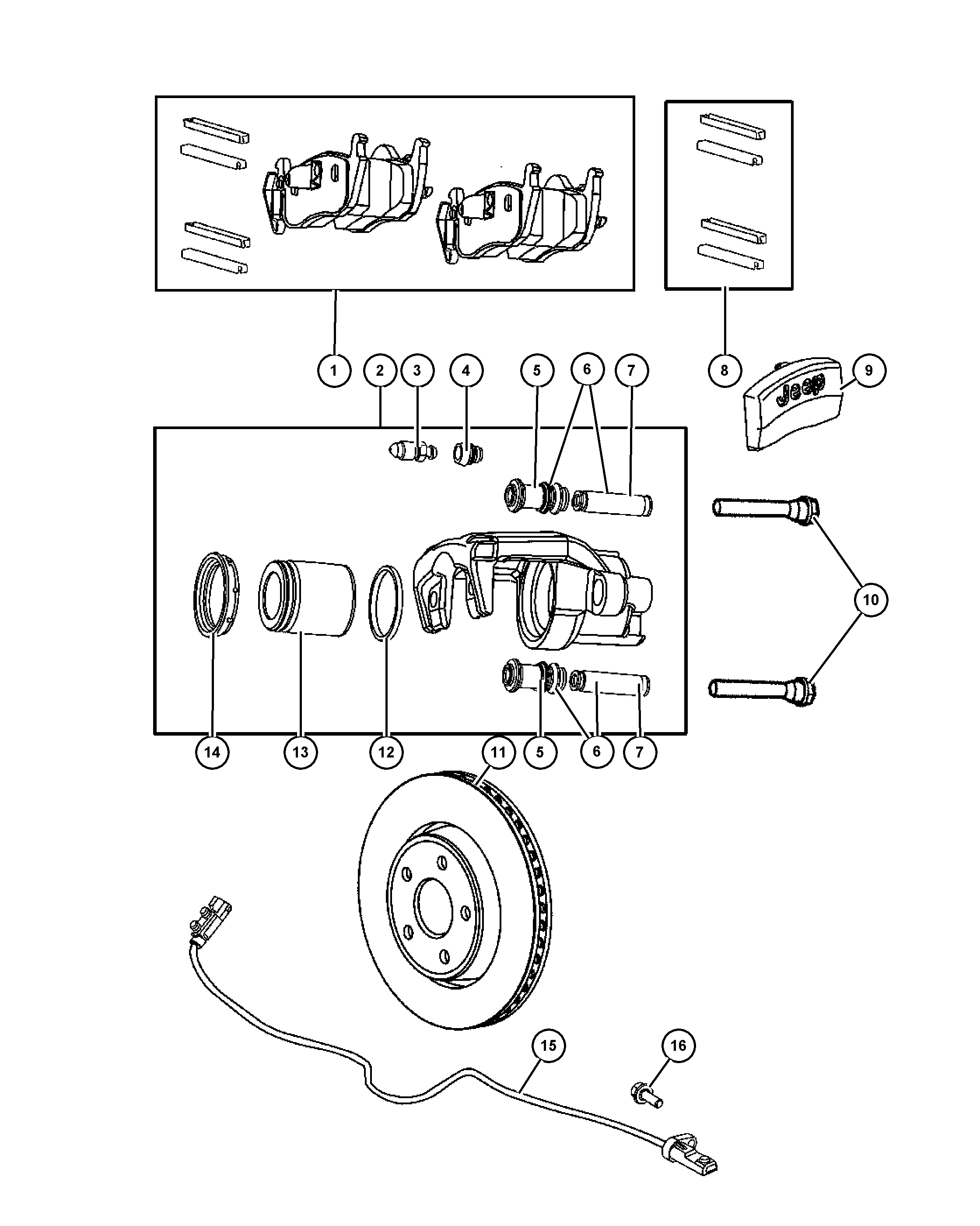 JEEP VIASA 5143 702AB - Əyləc kaliperi furqanavto.az