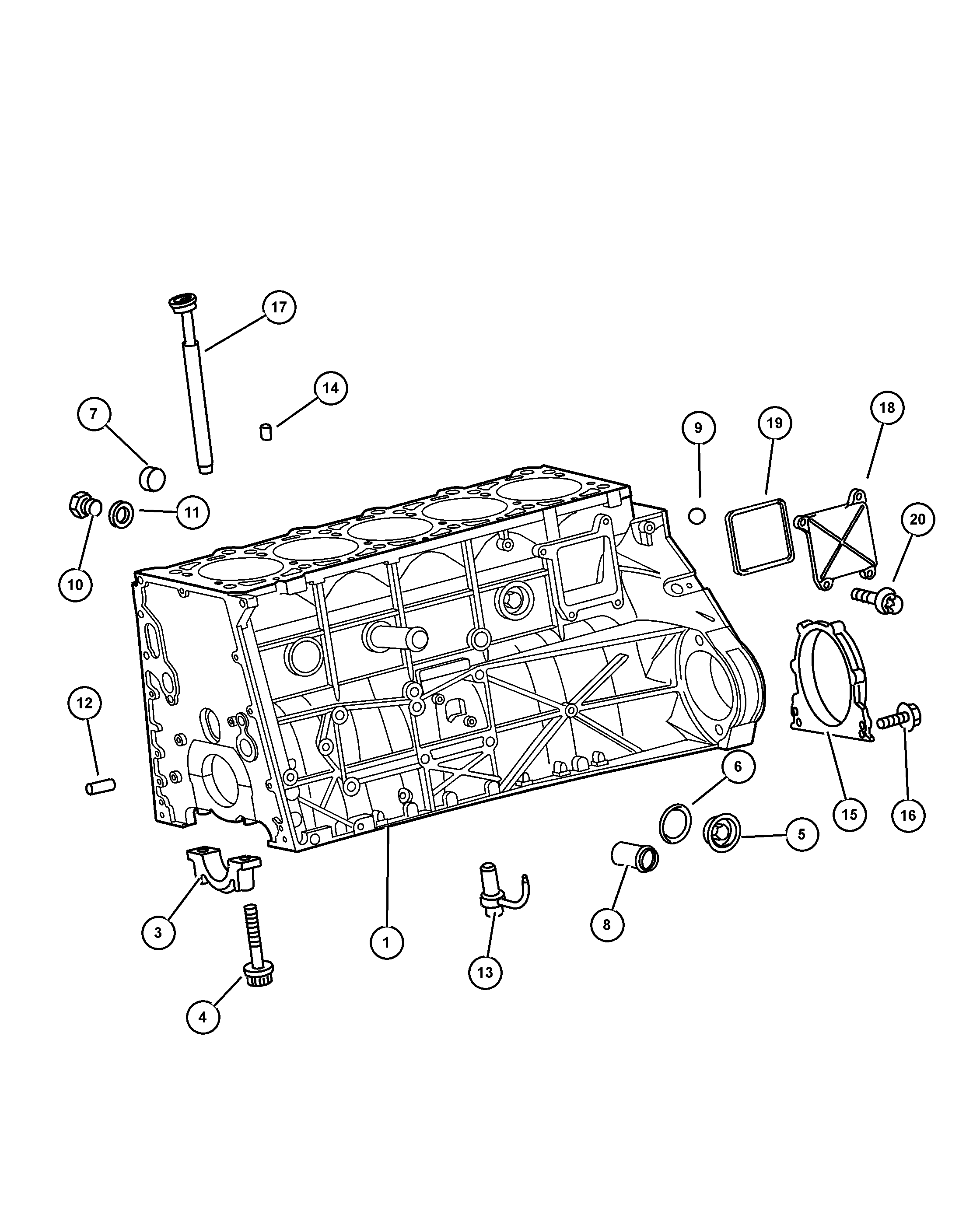 Jeep 5073 890AA - Möhürləyici tıxac, yağ çəni furqanavto.az