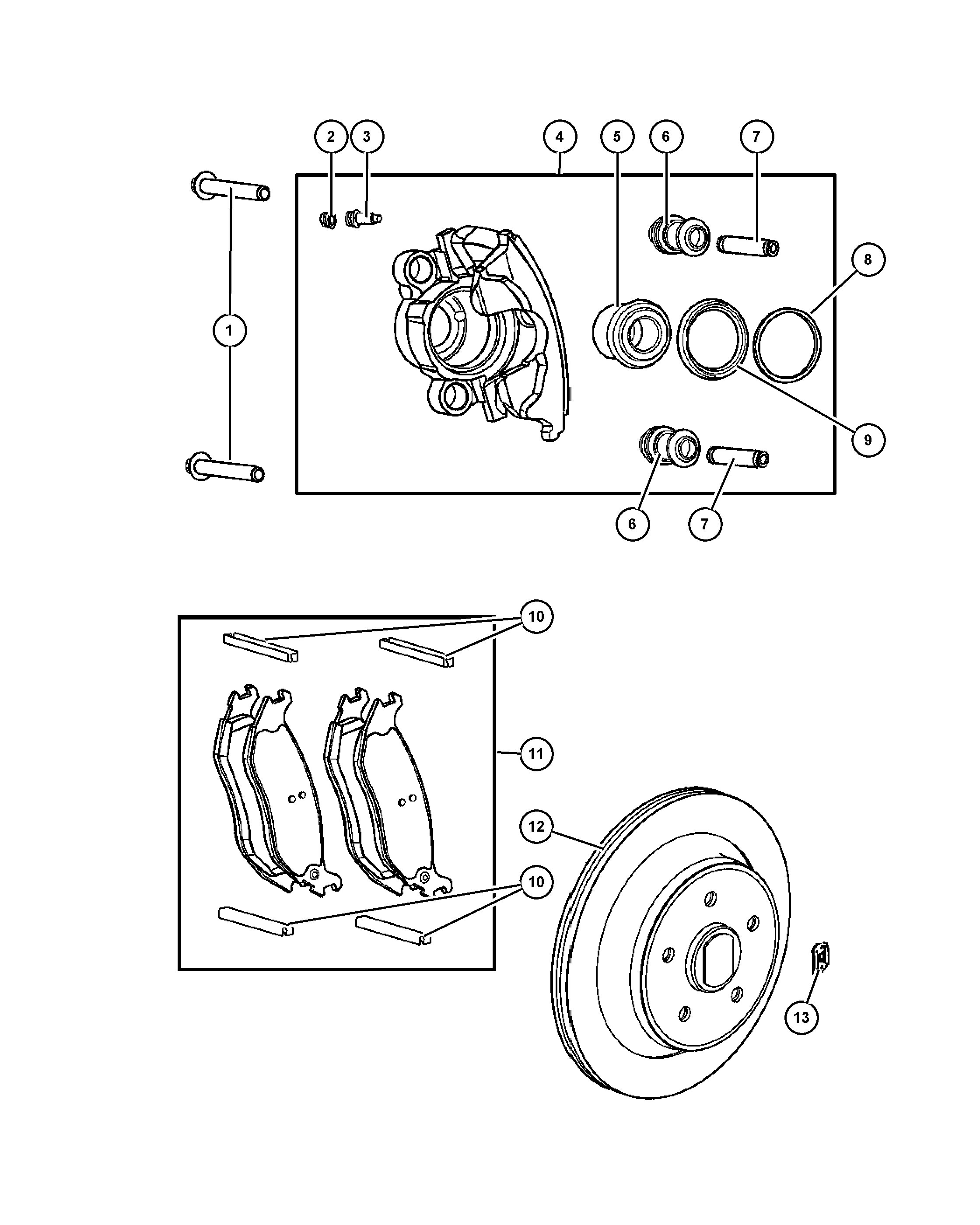 Jeep 5083 882AE - Əyləc altlığı dəsti, əyləc diski furqanavto.az