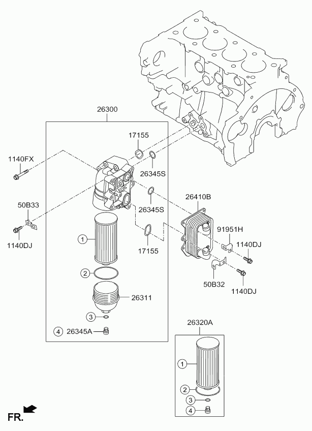 GENESIS 263202F100 - Yağ filtri furqanavto.az