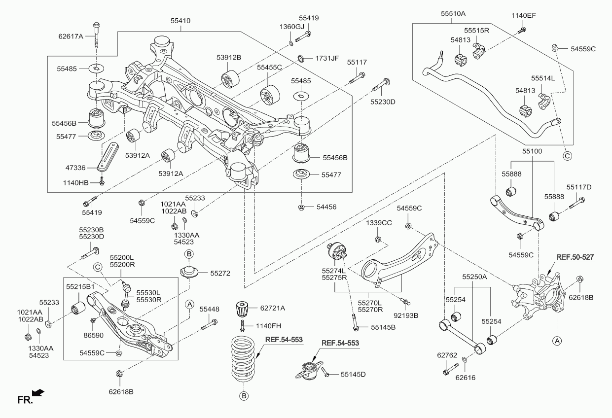 Hyundai 55250C5050 - Çubuq / Strut, təkər asması furqanavto.az