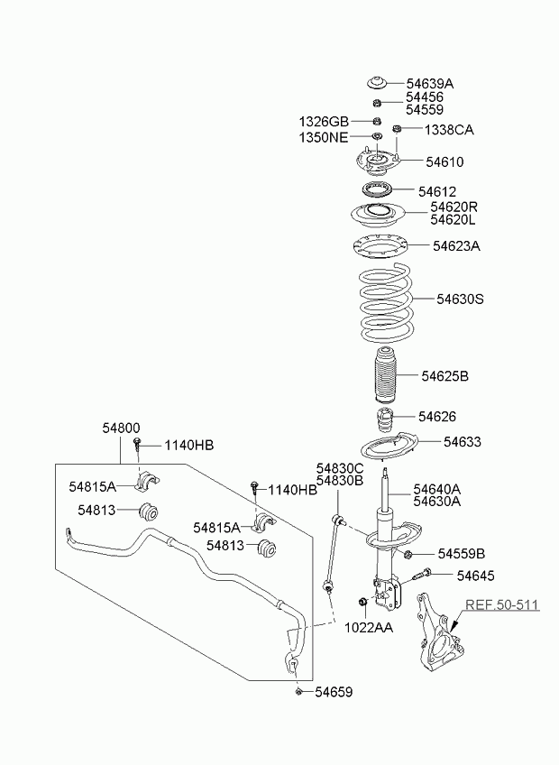 Hyundai 54830-4D000 - Çubuq / Strut, stabilizator furqanavto.az