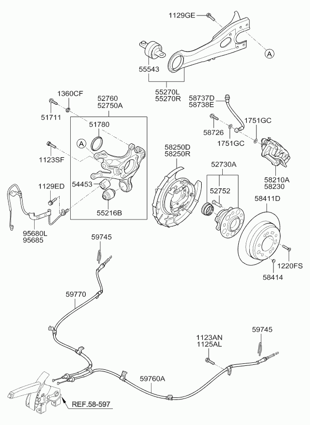 KIA 597701H400 - Kabel, dayanacaq əyləci furqanavto.az