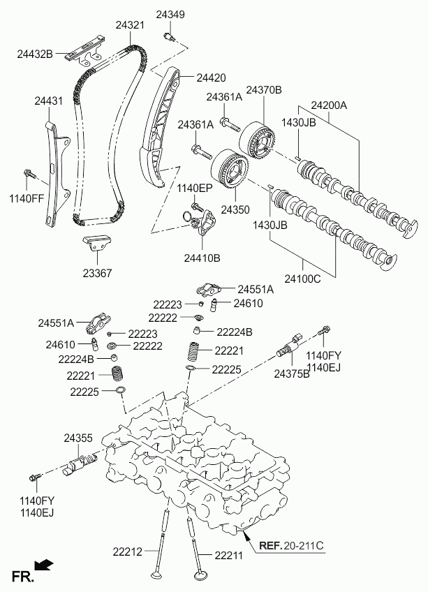 Hyundai 24321-03170 - Vaxt zənciri furqanavto.az