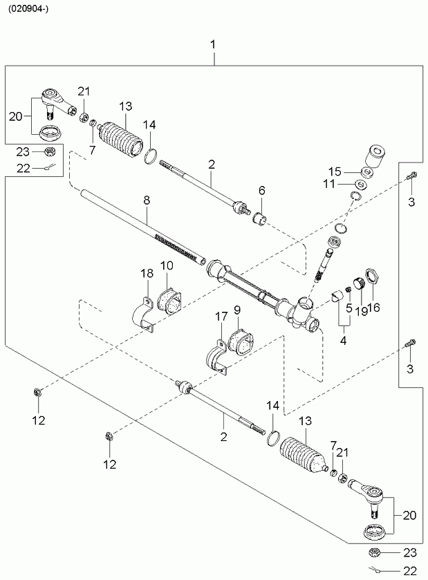 Hyundai 0K30A-32110 - Sükan qurğusu furqanavto.az