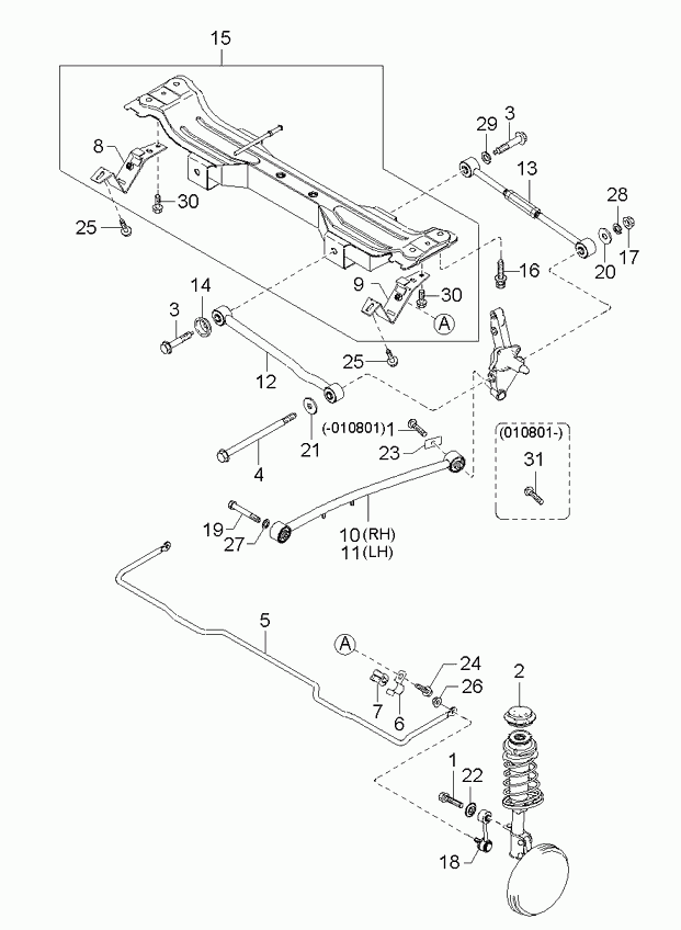 KIA 0K2A1-34-150B - Çubuq / Strut, stabilizator furqanavto.az