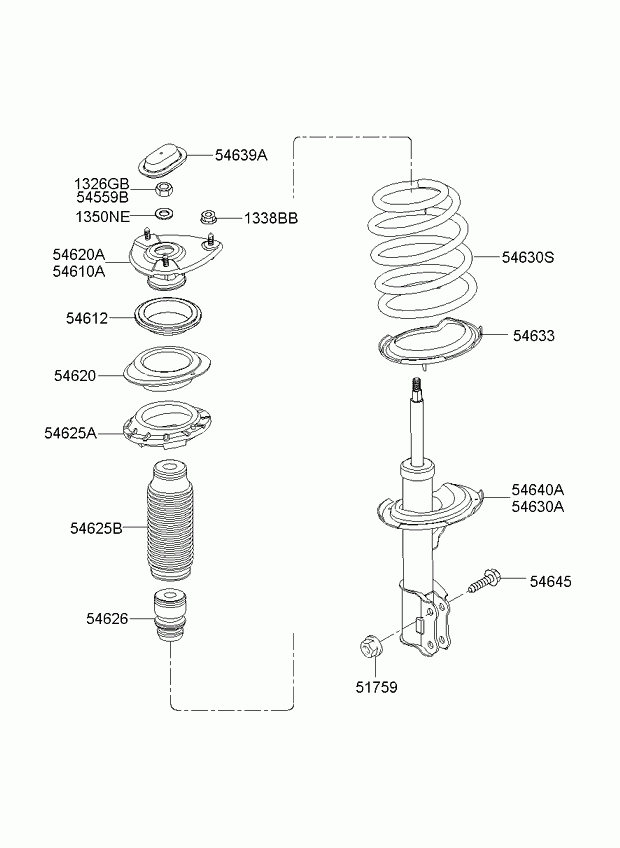 KIA 54610-1G550 - Üst Strut Montajı furqanavto.az