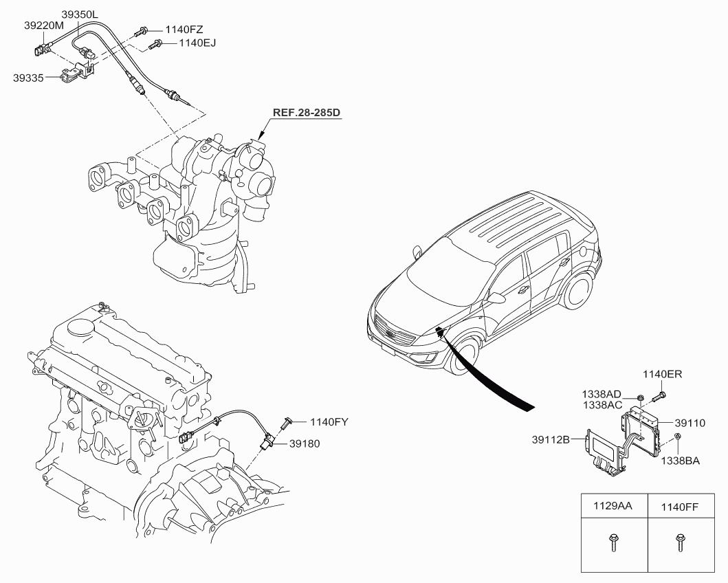 Chevrolet 393504A410 - Sensor - lambda furqanavto.az