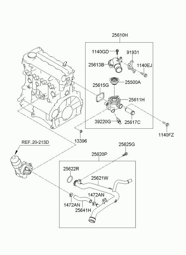 Hyundai 25500-2A050 - Termostat, soyuducu furqanavto.az