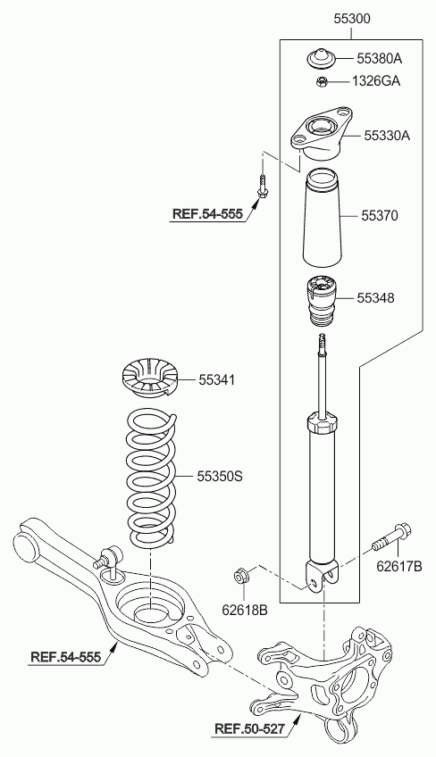 KIA 55300A2050 - Amortizator www.furqanavto.az