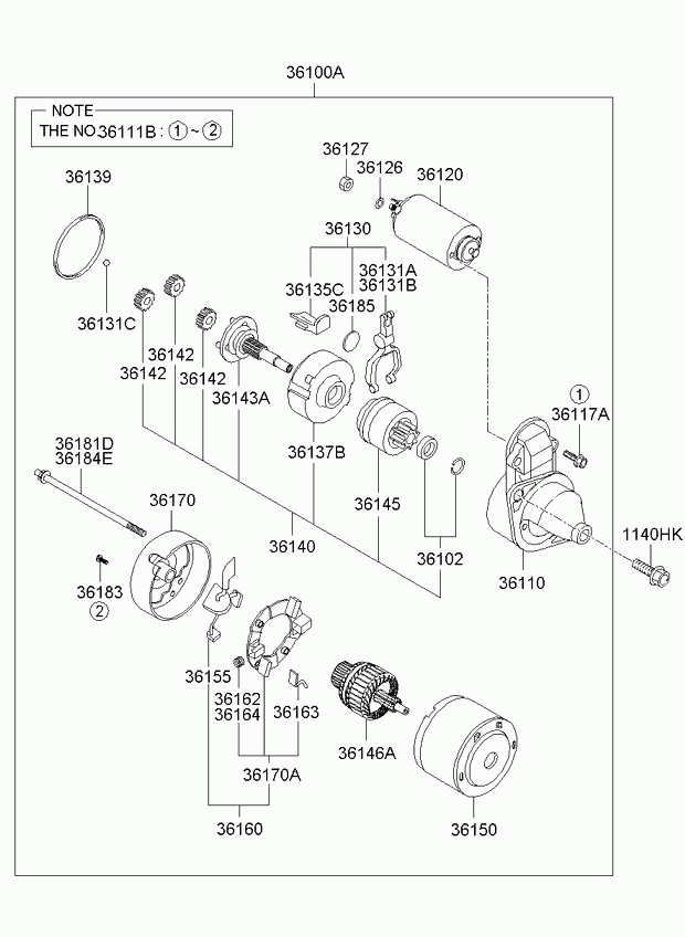 Hyundai 3610023170 - Başlanğıc furqanavto.az