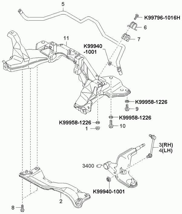 KIA KGA2A-34-150A - LİNK STABİLİZATOR ÖN SAĞ furqanavto.az