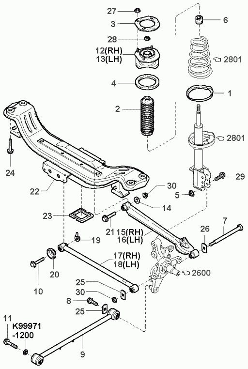 KIA KGA2A280A5A - Toz örtüyü dəsti, amortizator furqanavto.az