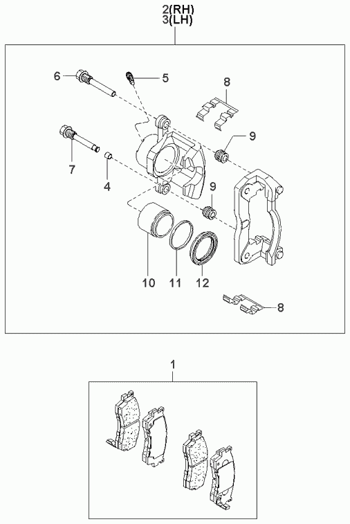 Hyundai 0K01133671 - Təmir dəsti, əyləc kaliperi furqanavto.az