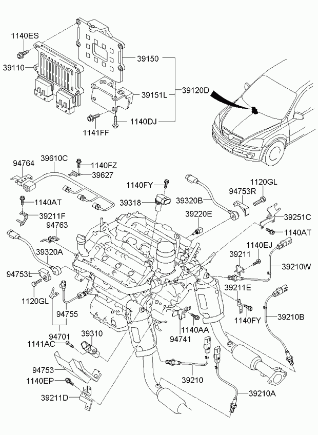 Hyundai 39210-3C830 - Lambda Sensoru furqanavto.az