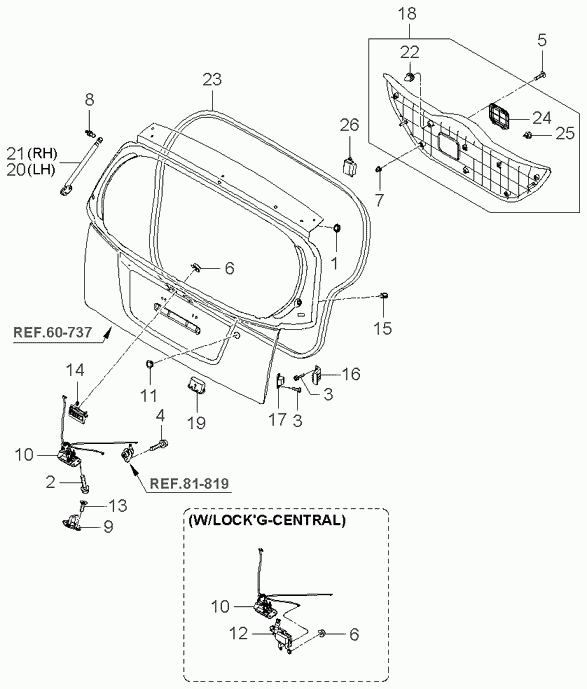 Hyundai 81780-07000 - Qazlı bulaq, baqaj, yük yeri furqanavto.az