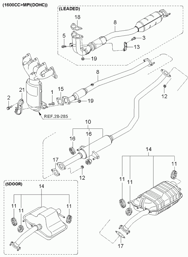 Hyundai 287613B000 - Dəstək kol, stabilizator furqanavto.az