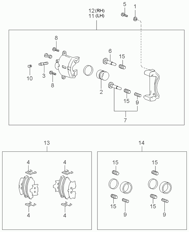 KIA 581013CA80 - Əyləc altlığı dəsti, əyləc diski furqanavto.az