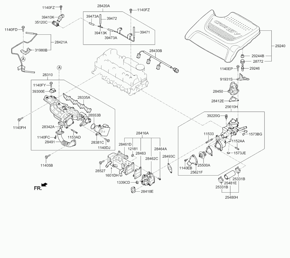 KIA 25500 35540 - Termostat, soyuducu furqanavto.az