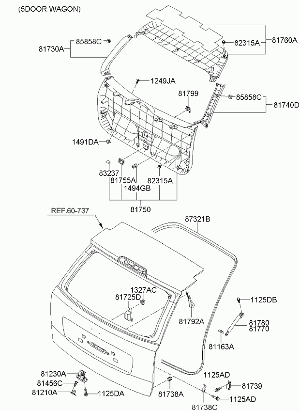 KIA 81770-1H520 - Qazlı bulaq, baqaj, yük yeri furqanavto.az