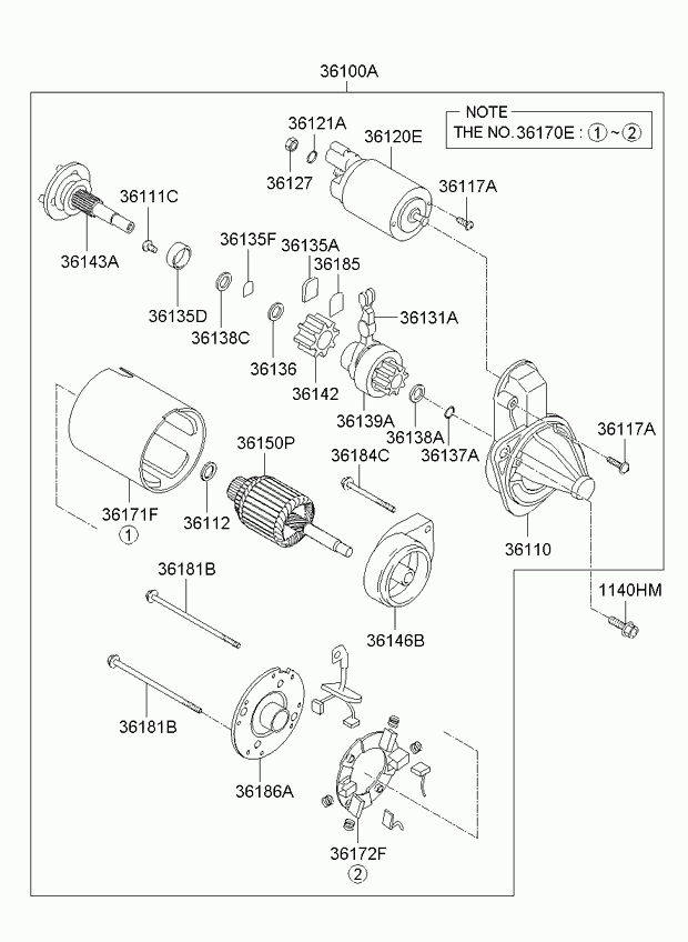 Hyundai (BEIJING) 36100-27700 - Başlanğıc furqanavto.az