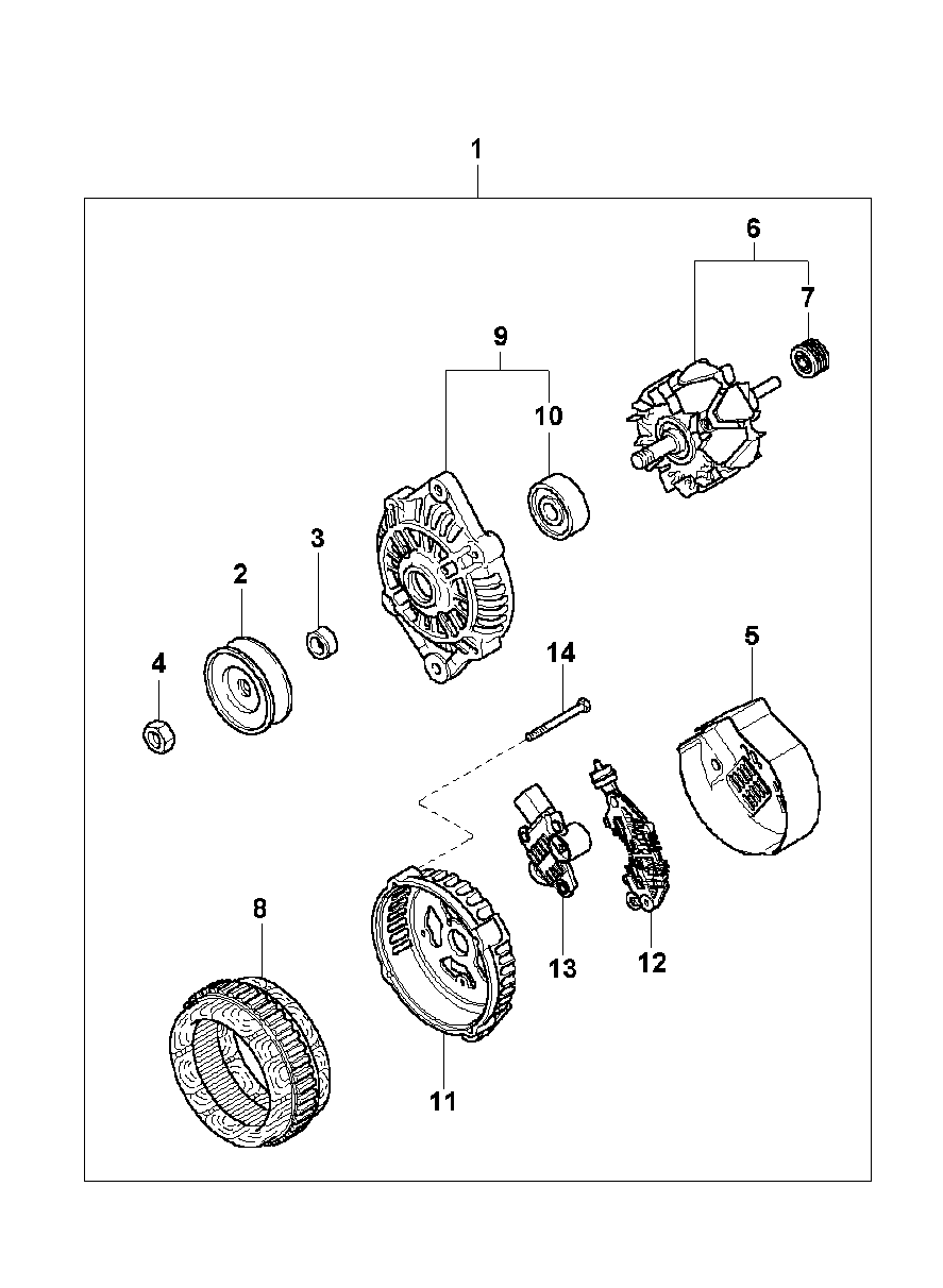 KIA 0K9B118300 - Alternator furqanavto.az