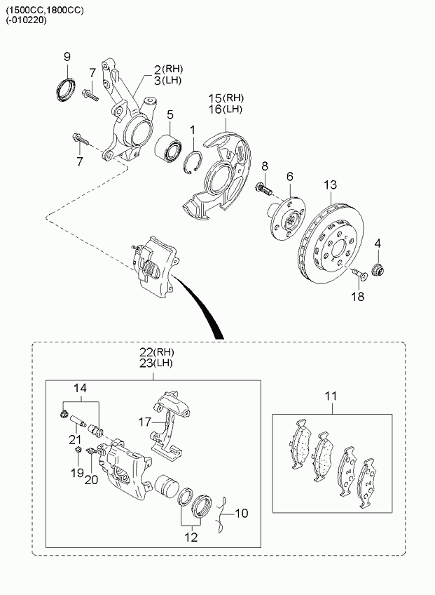 KIA 0K24033694 - Bələdçi qol dəsti, əyləc kaliperi furqanavto.az