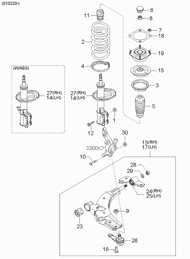 MAZDA 0K2A134380A - Üst Strut Montajı furqanavto.az