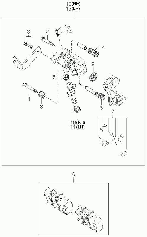 Hyundai 0K9A426641 - Təmir dəsti, əyləc kaliperi furqanavto.az