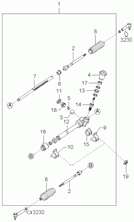 MAZDA 0K2A132240 - Daxili Bağlama Çubuğu, Ox Birləşməsi furqanavto.az