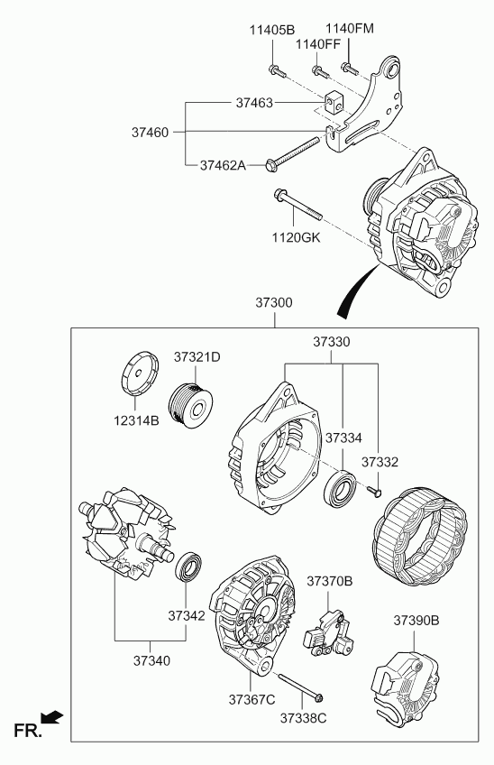 KIA 3734237401 - Bearing - rear furqanavto.az