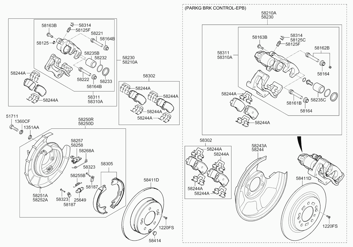 Hyundai 583023ZA00 - Əyləc altlığı dəsti, əyləc diski furqanavto.az