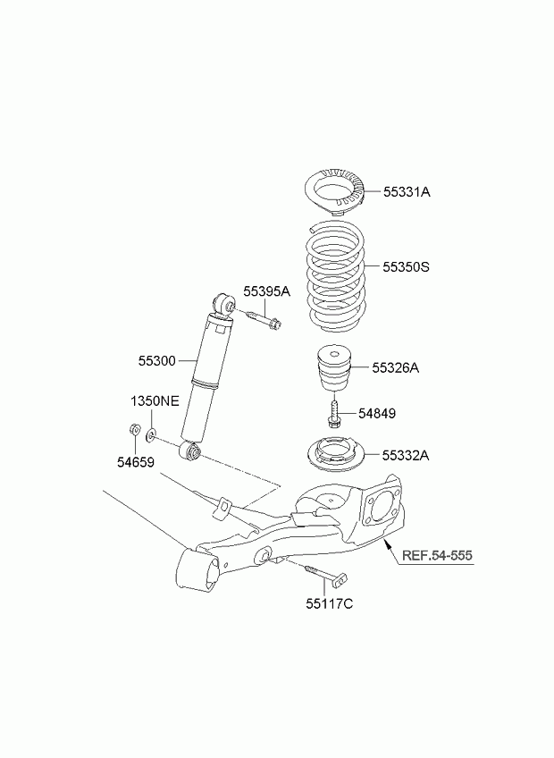 KIA 55300-1K000 - AMORTİZATOR ARXA S-S furqanavto.az