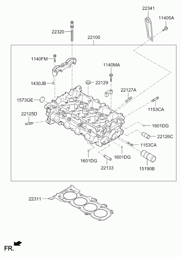 Hyundai 22311-03500 - Conta, silindr başlığı furqanavto.az