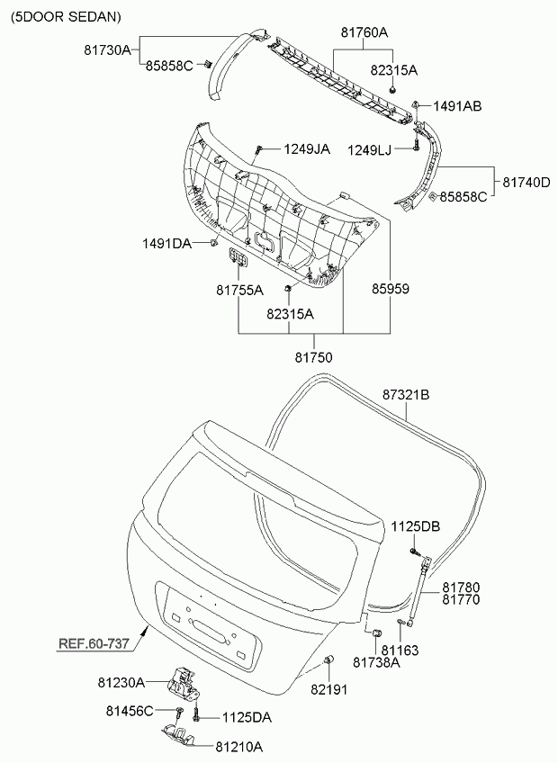 Hyundai 81770-1H010 - Qazlı bulaq, baqaj, yük yeri furqanavto.az