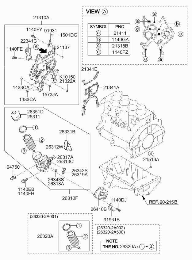 KIA 26410 2A150 - Yağ soyuducu, mühərrik yağı furqanavto.az