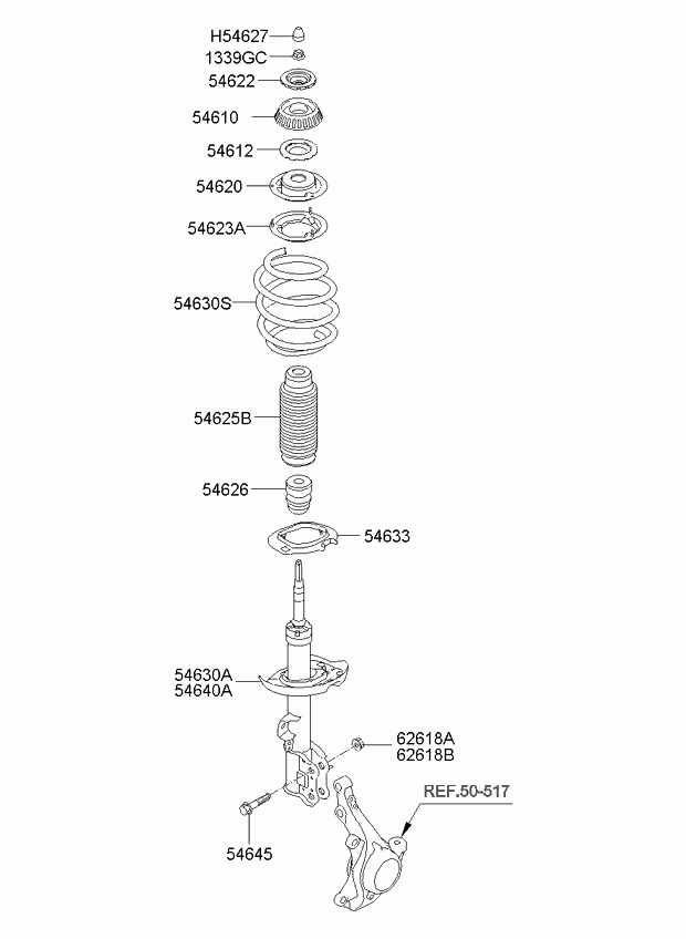 KIA 54627-2K000 - Üst Strut Montajı furqanavto.az