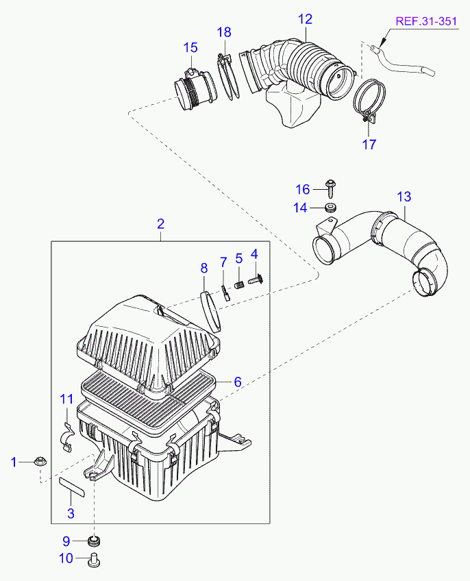 Mitsubishi 2810039450 - Hava Kütləsi Sensoru furqanavto.az