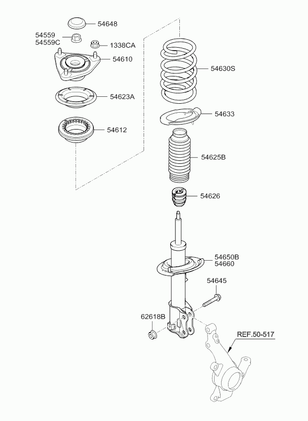 KIA 54610A2000 - Üst Strut Montajı furqanavto.az