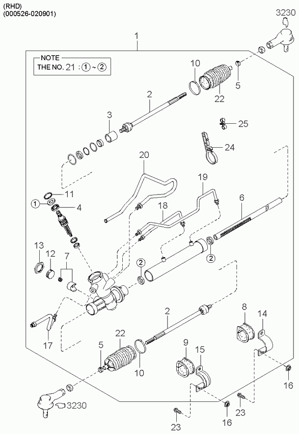 KIA 0K30B 32110A - Sükan qurğusu furqanavto.az