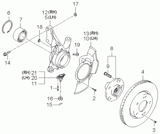 KIA 517121F300 - OPORNI ÖN furqanavto.az