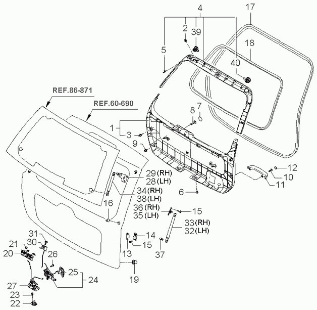 Hyundai 81780-1F010 - Qazlı bulaq, baqaj, yük yeri furqanavto.az