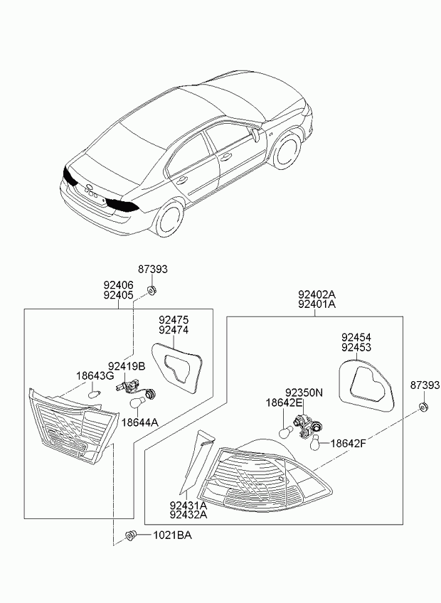 Hyundai 18643-16004N - Lampa, alət işıqlandırması furqanavto.az