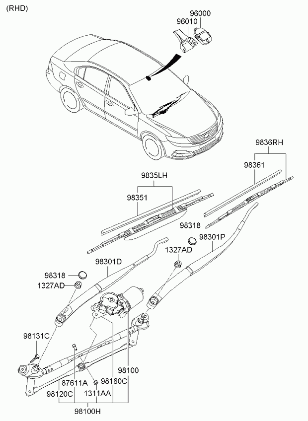 KIA 98350-2G000 - Sülən Bıçağı furqanavto.az