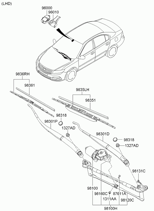 KIA 983602G000 - Sülən Bıçağı furqanavto.az