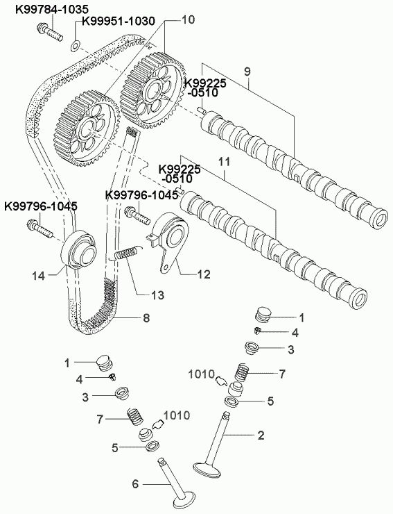 MAZDA 0K24712205 - Vaxt kəməri furqanavto.az