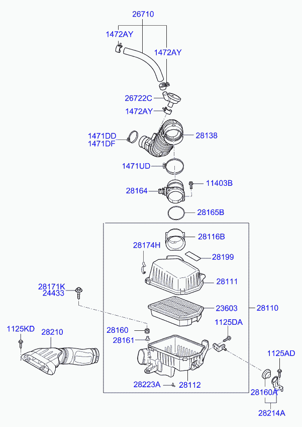 KIA 28113-2G300 - Hava filtri furqanavto.az