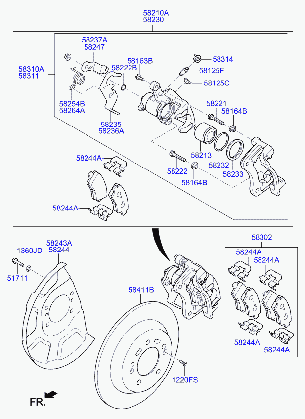 KIA 58311 A4B10 - Əyləc kaliperi furqanavto.az